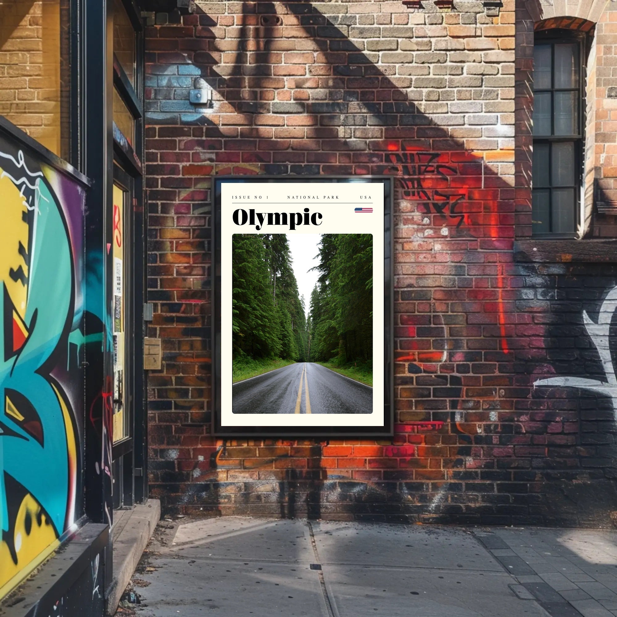 Olympic National Park Poster Vintage Travel Print