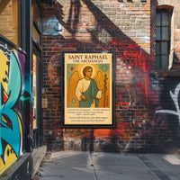 Saint Raphael the Archangel Spiritual Iconography Heritage Poster