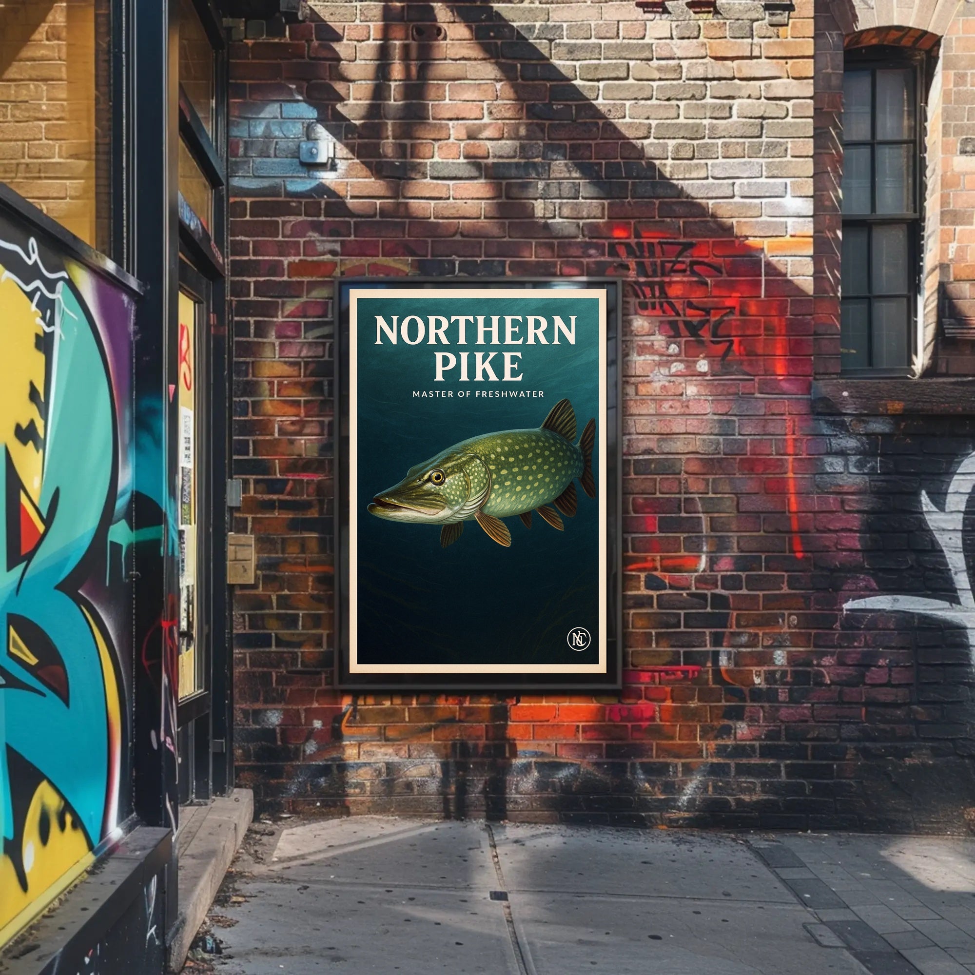 Northern Pike Master of Freshwater Poster PosterGoat