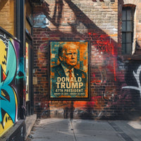 Patriotic Trump Leadership Expressionism Poster