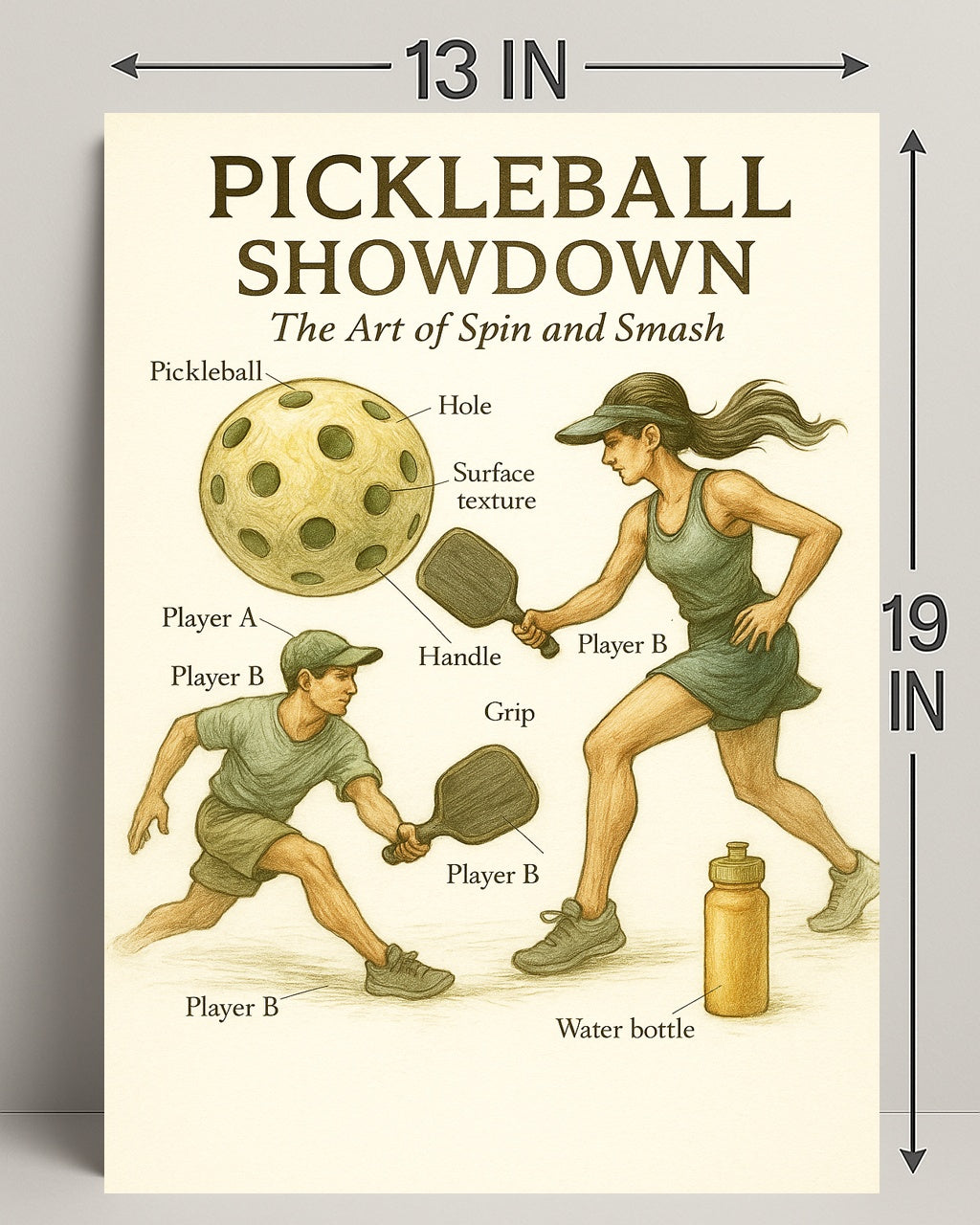Pickleball Showdown Poster PosterGoat