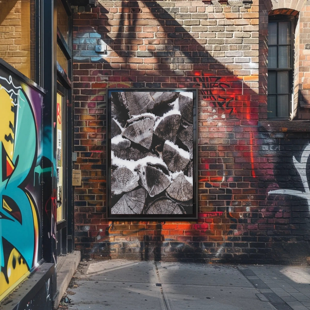 Rustic Winter Serenity Photorealistic Abstract or Artistic Poster