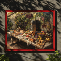 Mediterranean Feast: Rustic Celebration Art Poster