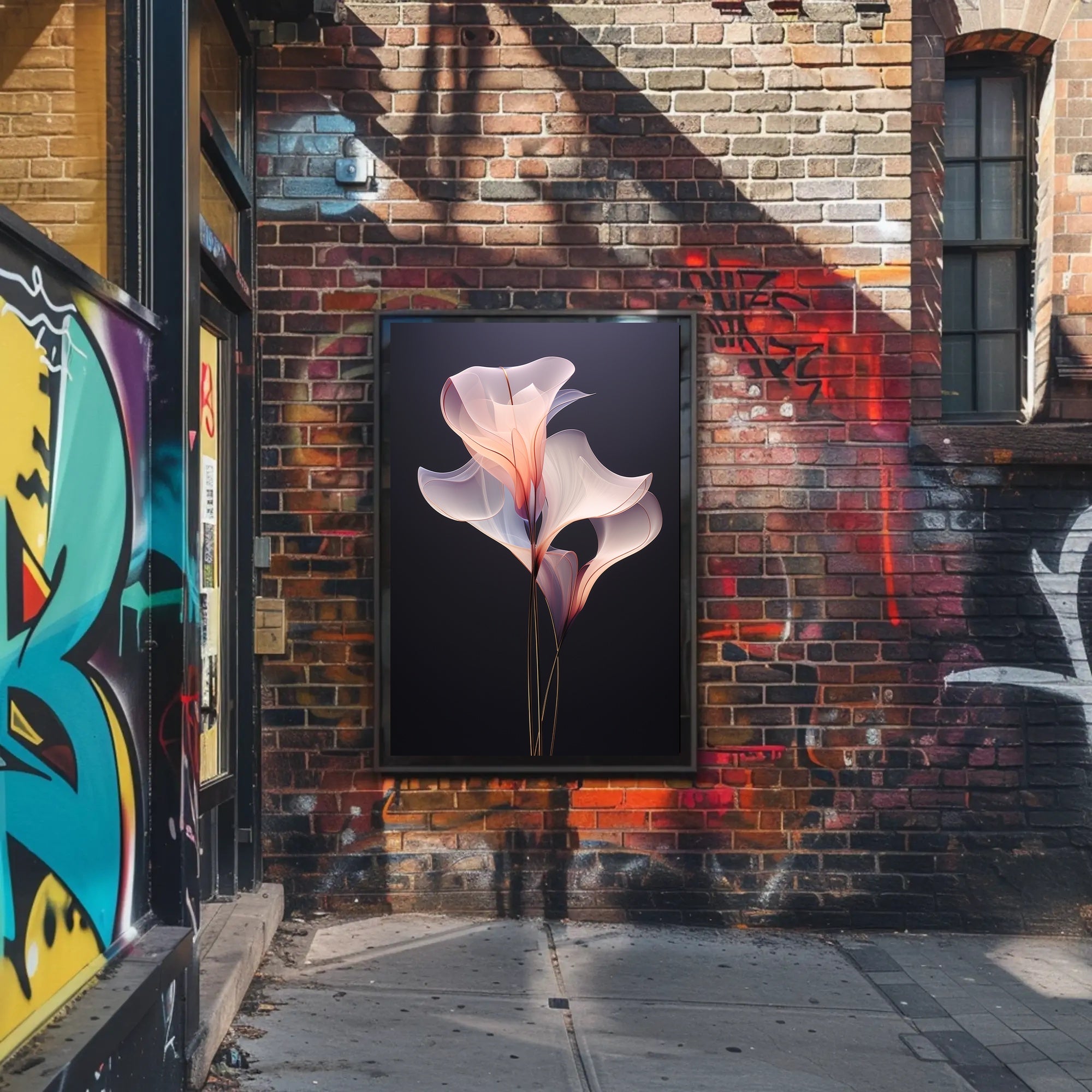 Elegant Floral Abstract Art with Harmonious Color Poster