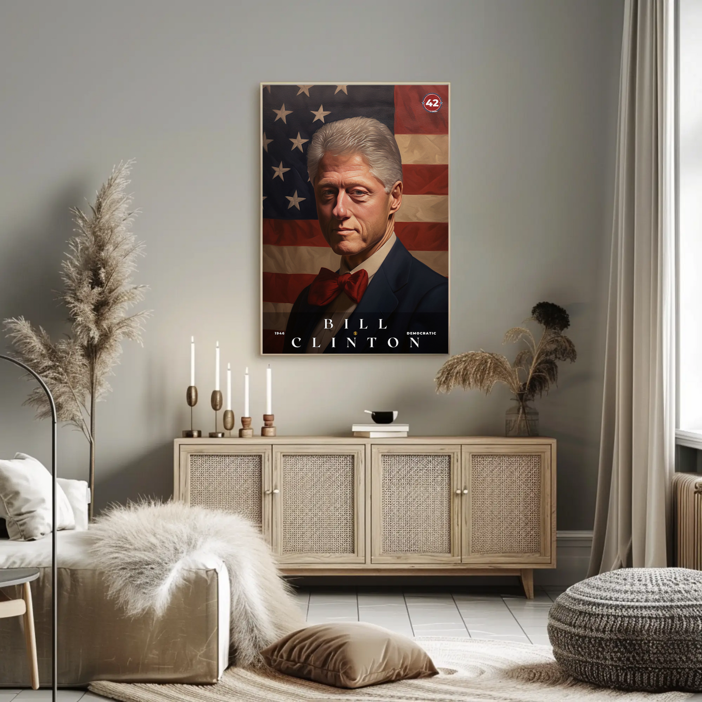 Bill Clinton 42nd President Of The United States Portrait