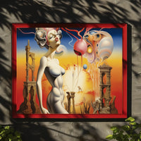 Surreal Dreamscape with Futuristic Figure - Abstract or Artistic Poster