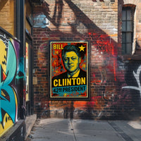 Bill Clinton 42nd President of the United States Graffiti Pop Art Poster