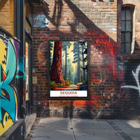 Sequoia National Park Vintage Travel Poster