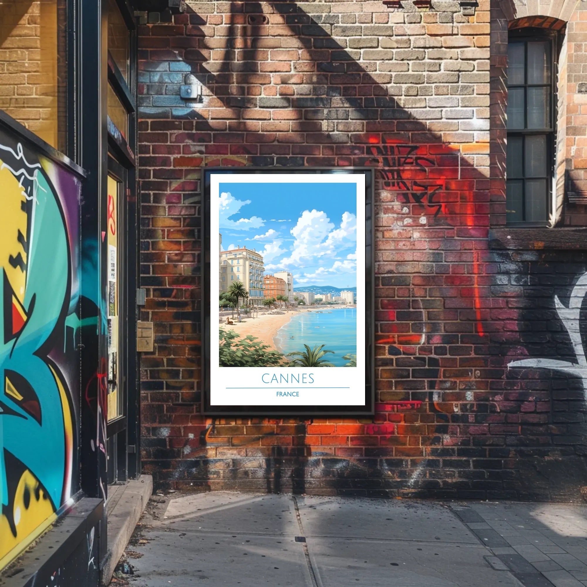 Scenic Beachfront of Cannes Poster