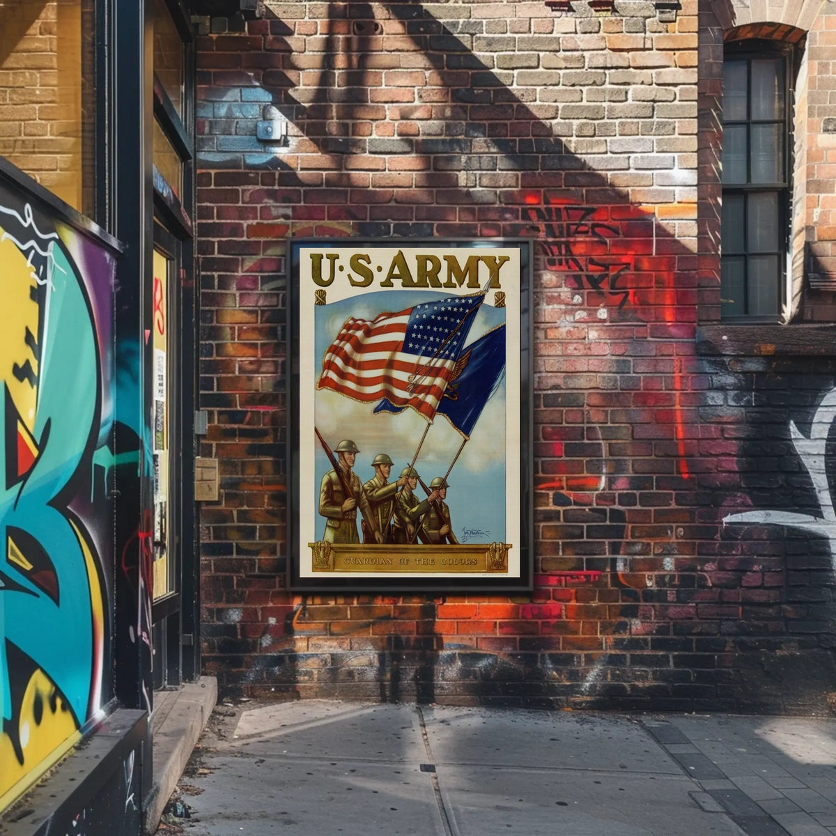 U.S. Army Patriotic Vintage Military Recruitment Poster