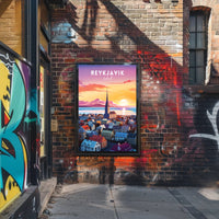 Reykjavik at Sunset Poster