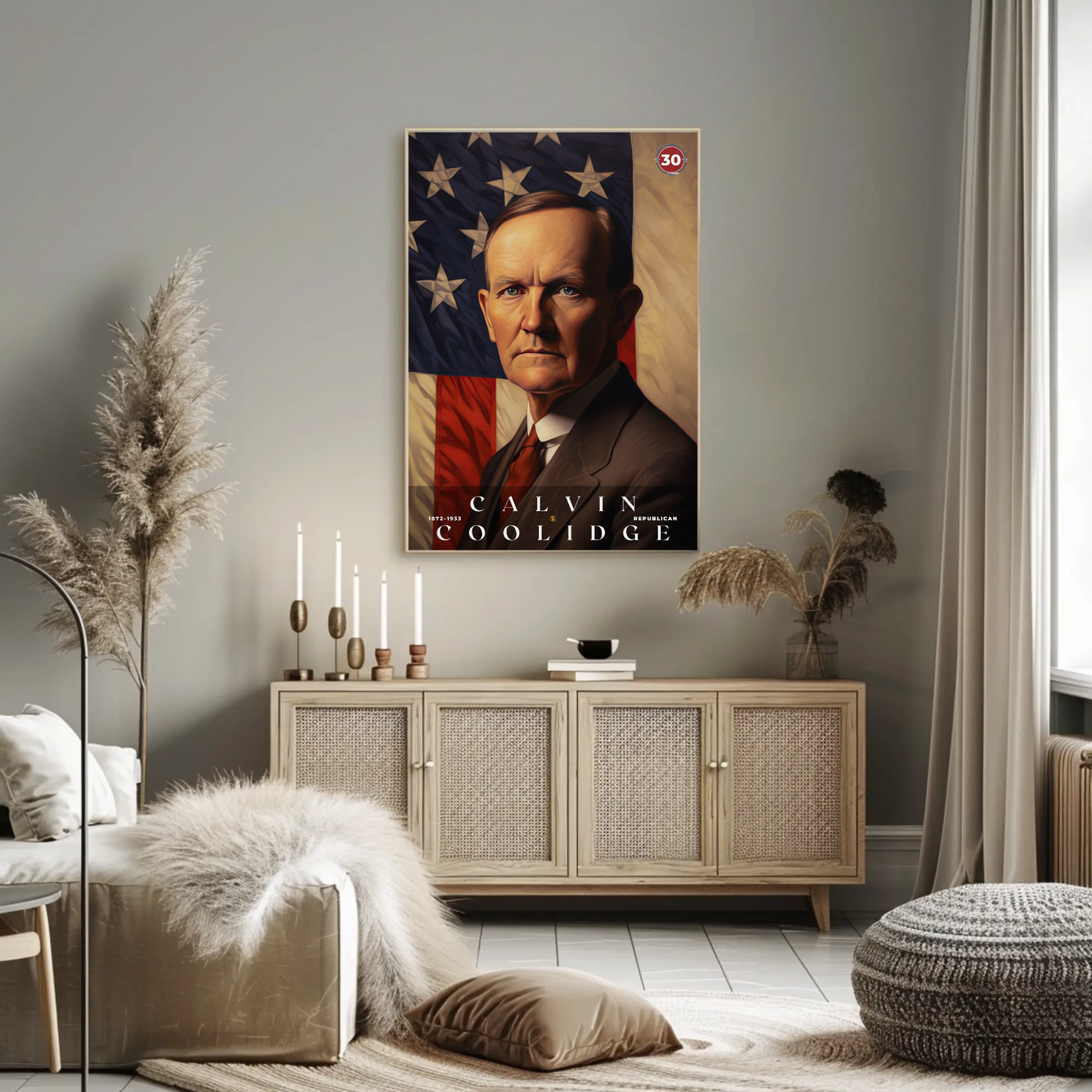 Calvin Coolidge 30th President Of The United States Portrait