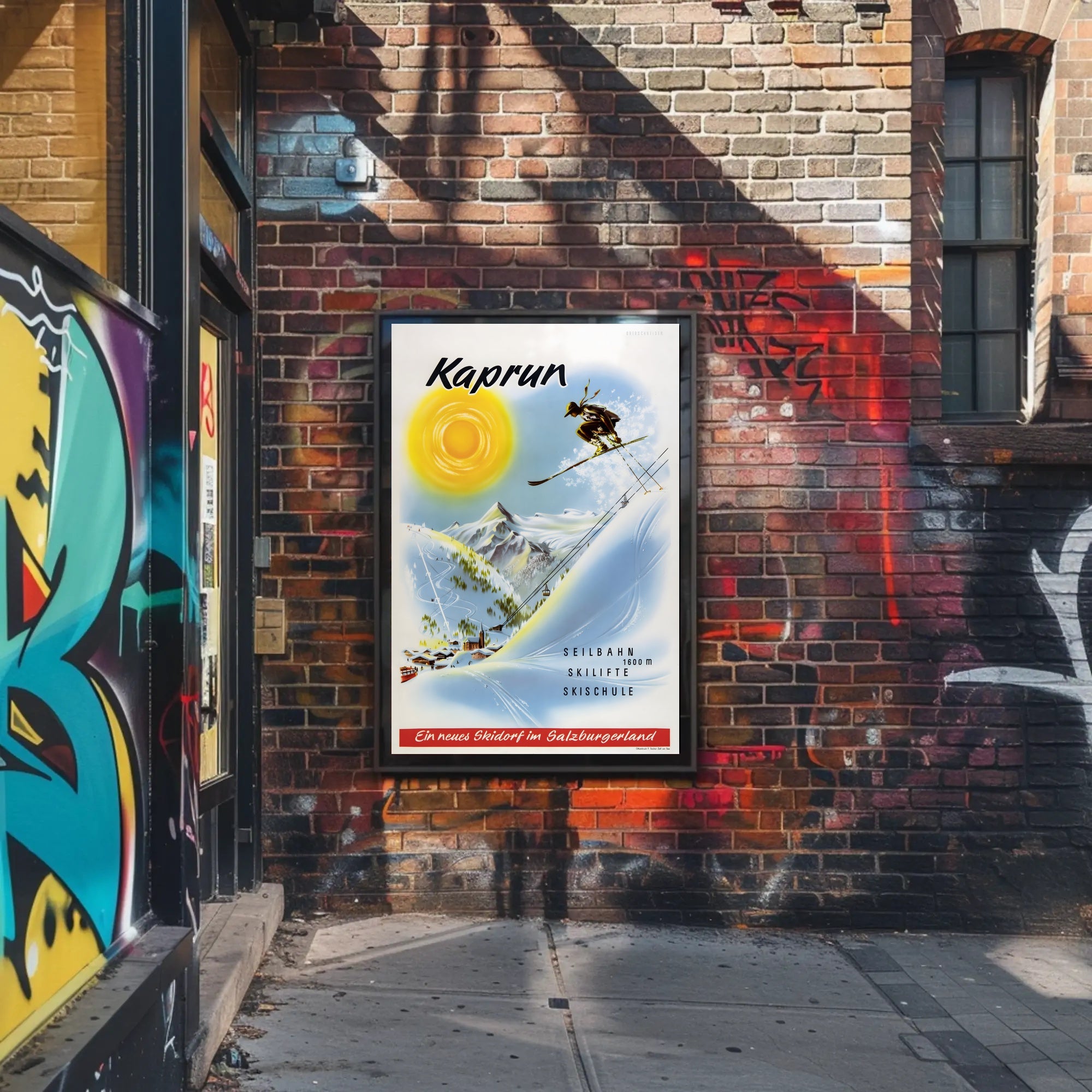 Kaprun Ski Destination Vintage Travel Poster PosterGoat