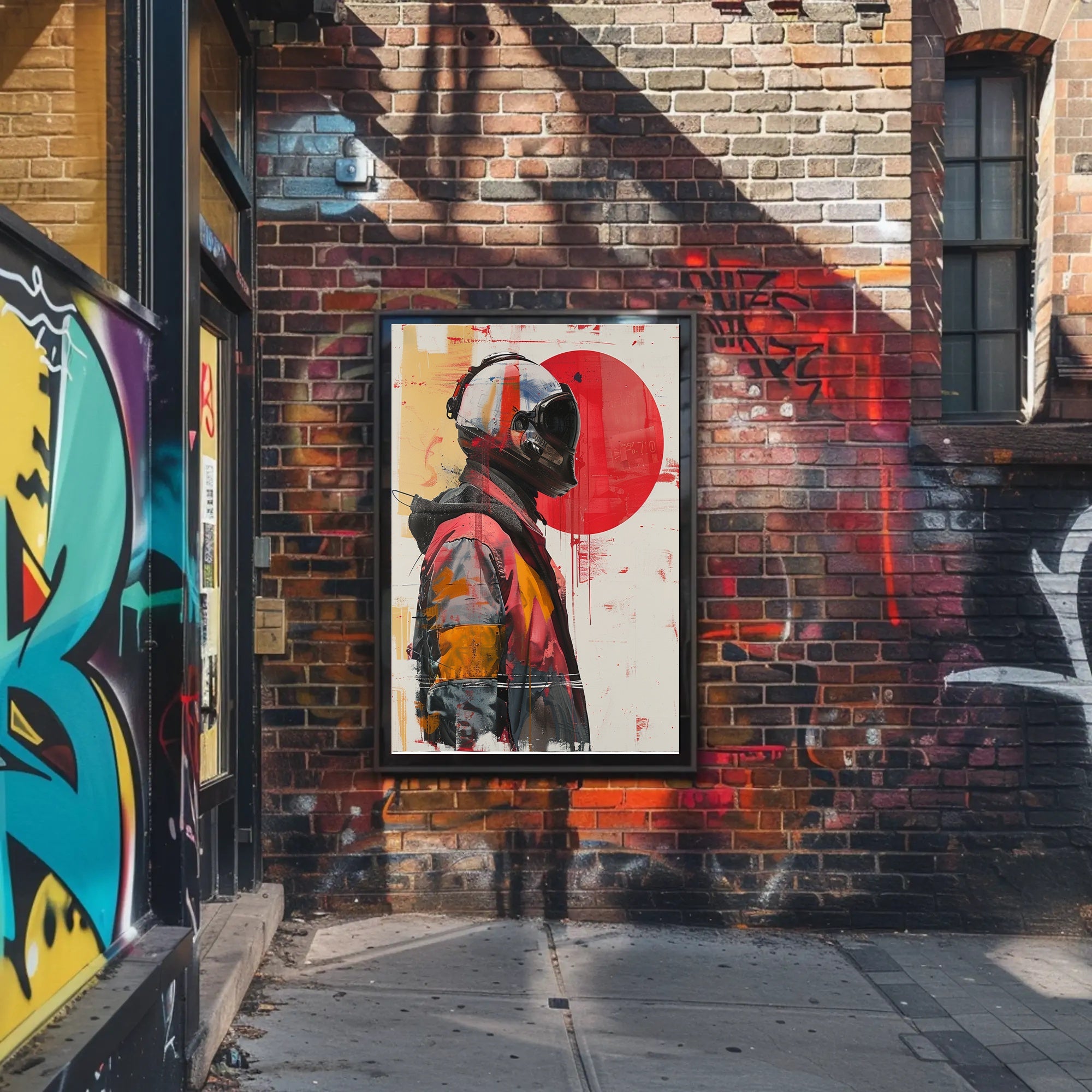 Astronaut In Abstract Art Print Poster For Home Decor PosterGoat