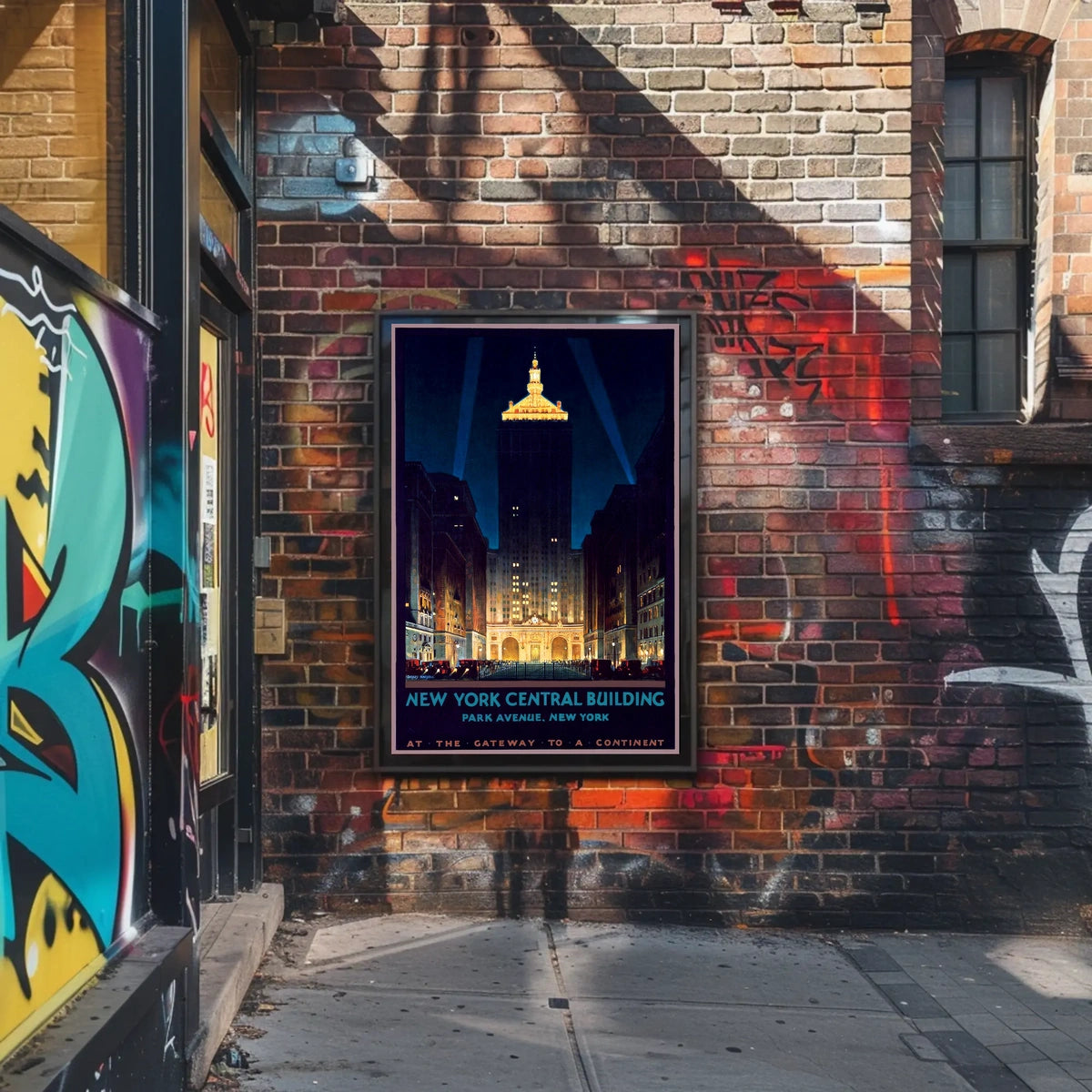 New York Central Building NYC Poster Vintage Wall Art