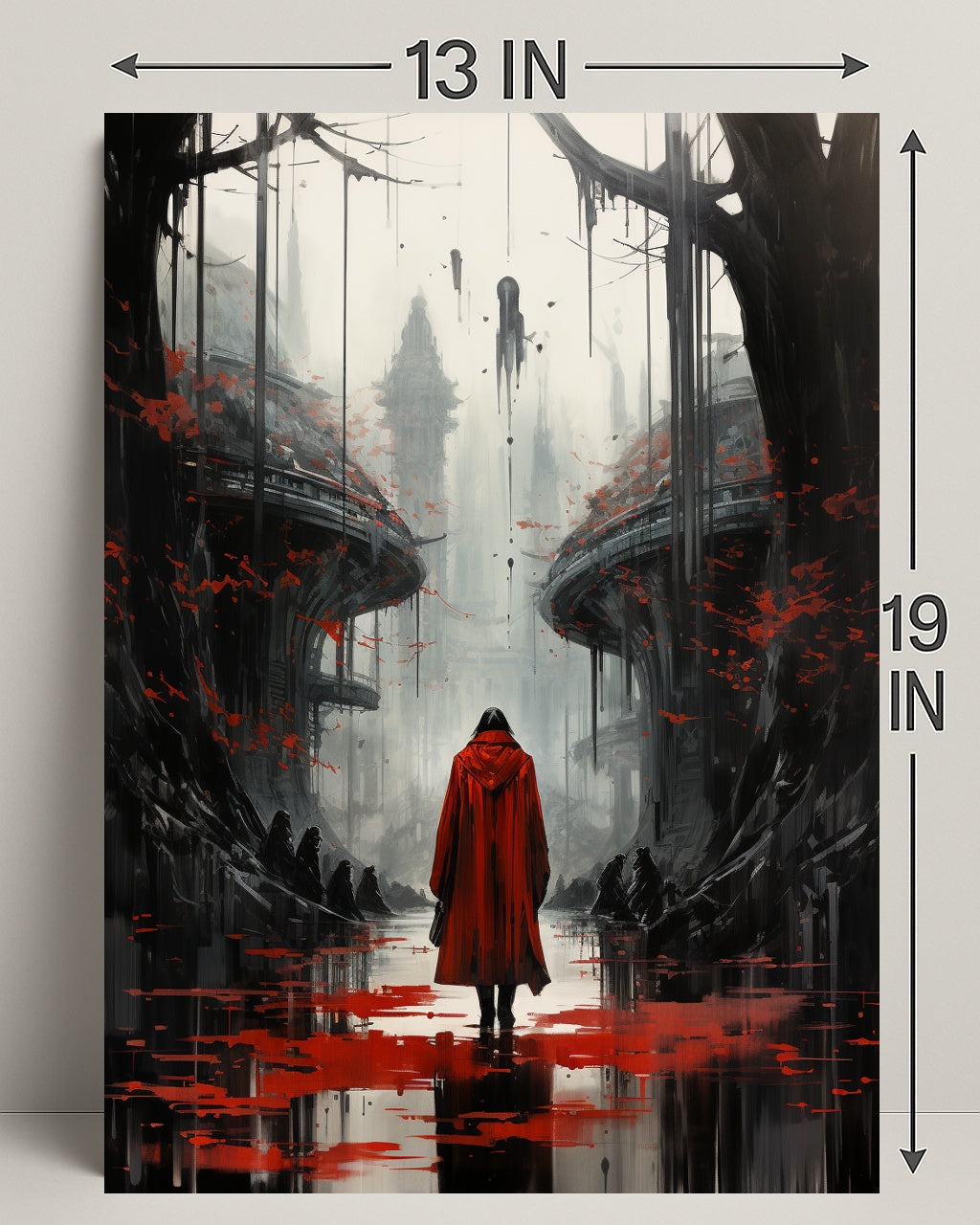The Red Cloak In A Dystopian Realm Poster
