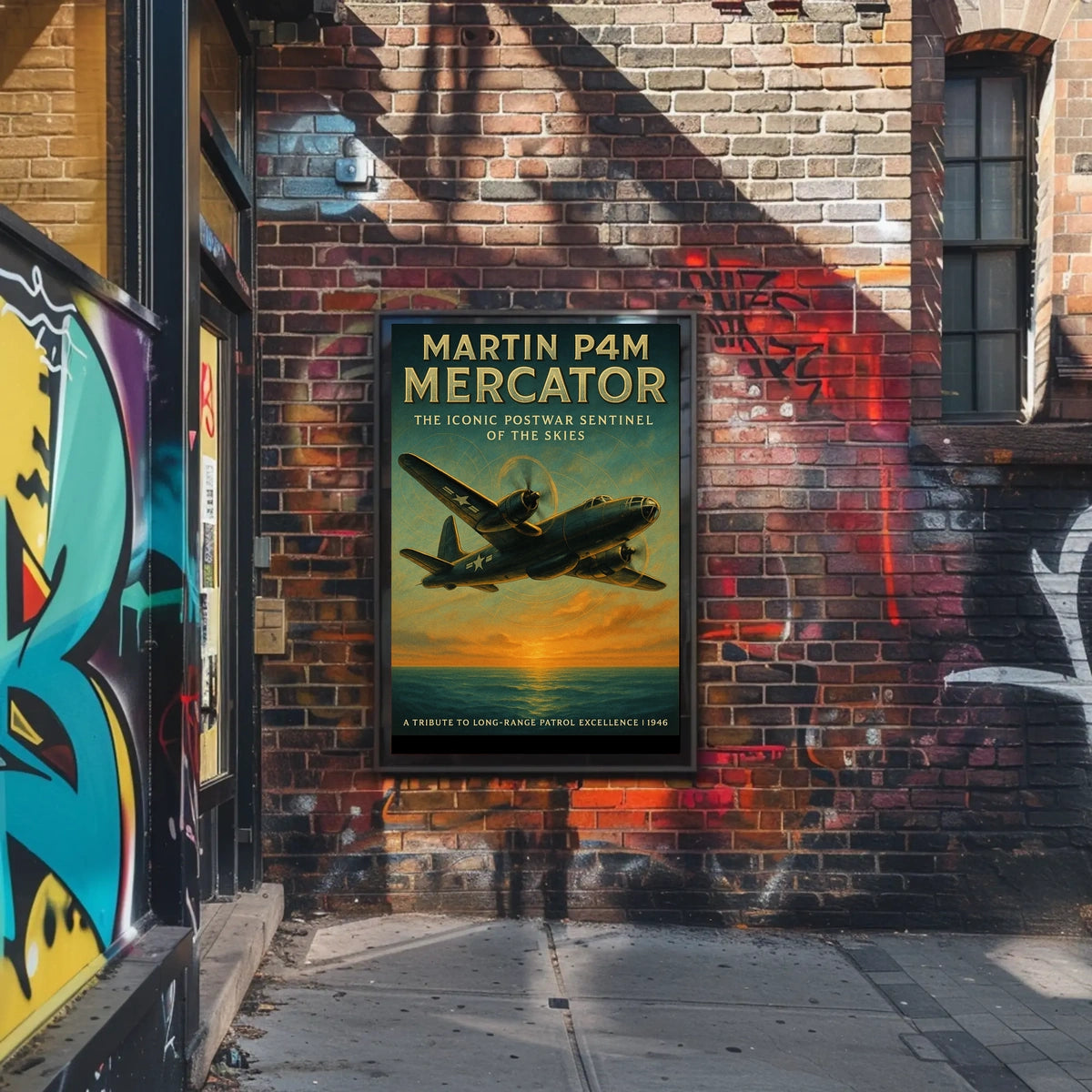Martin P4M Mercator Vintage Military Recruitment Poster