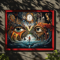 Explorative Imagination Surrealistic Urban Cityscape Artistic Poster