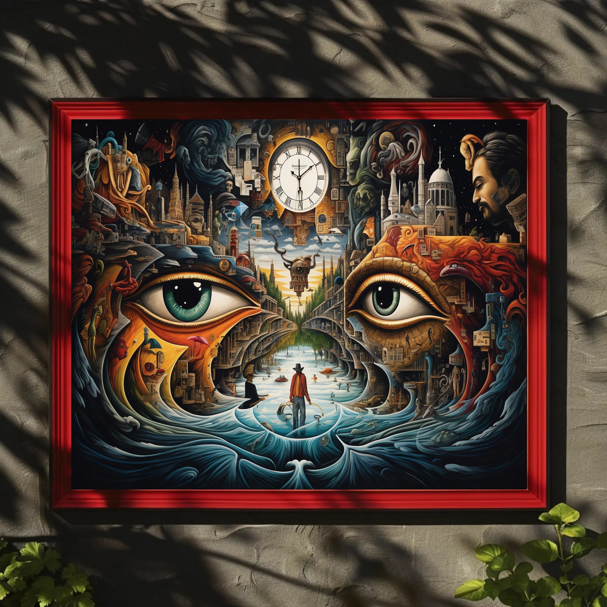 Explorative Imagination Surrealistic Urban Cityscape Artistic Poster