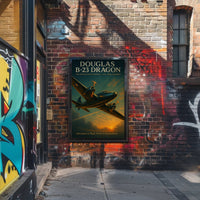 Vintage Douglas B-23 Dragon Aircraft Poster