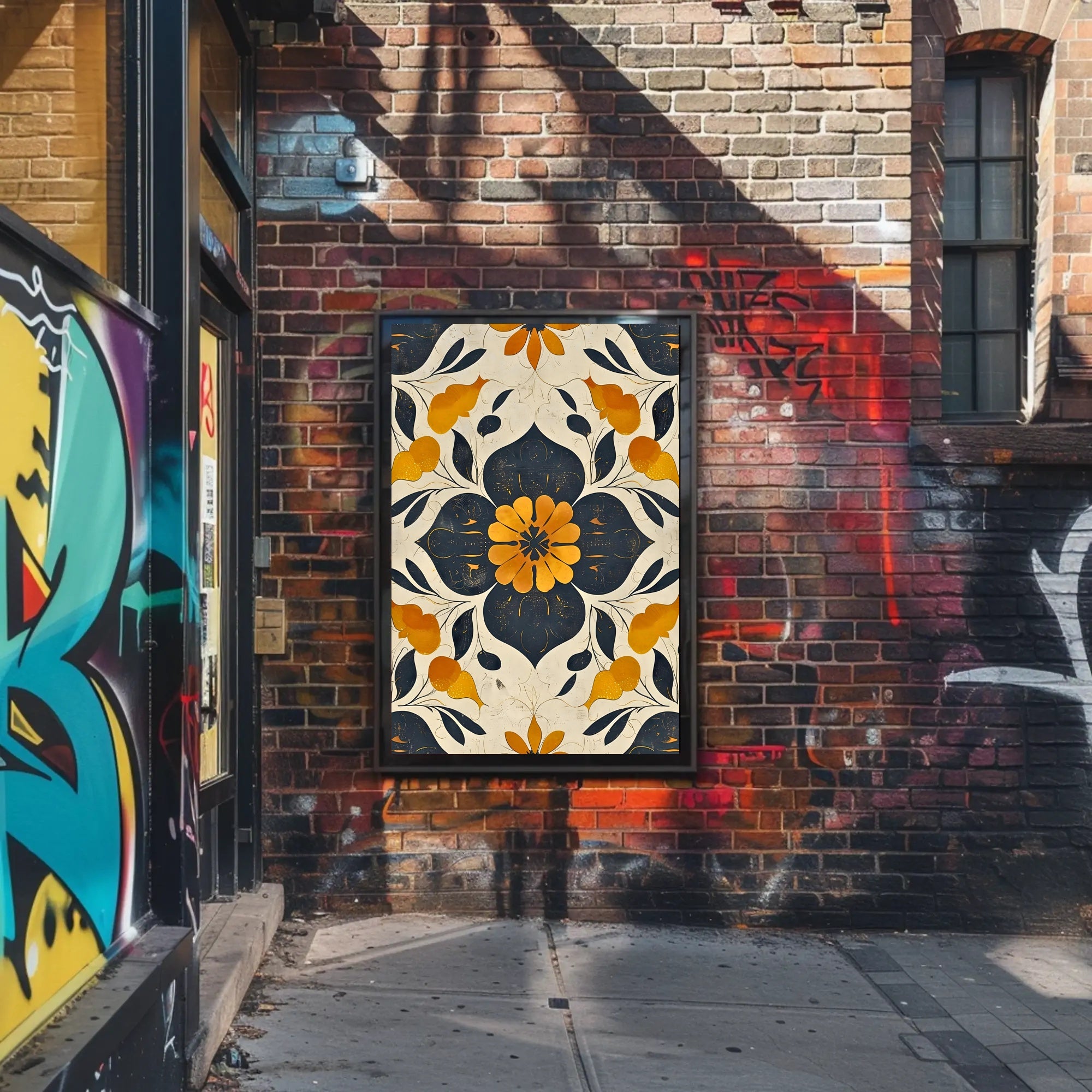 Elegant Abstract Floral Design: Artistic Poster