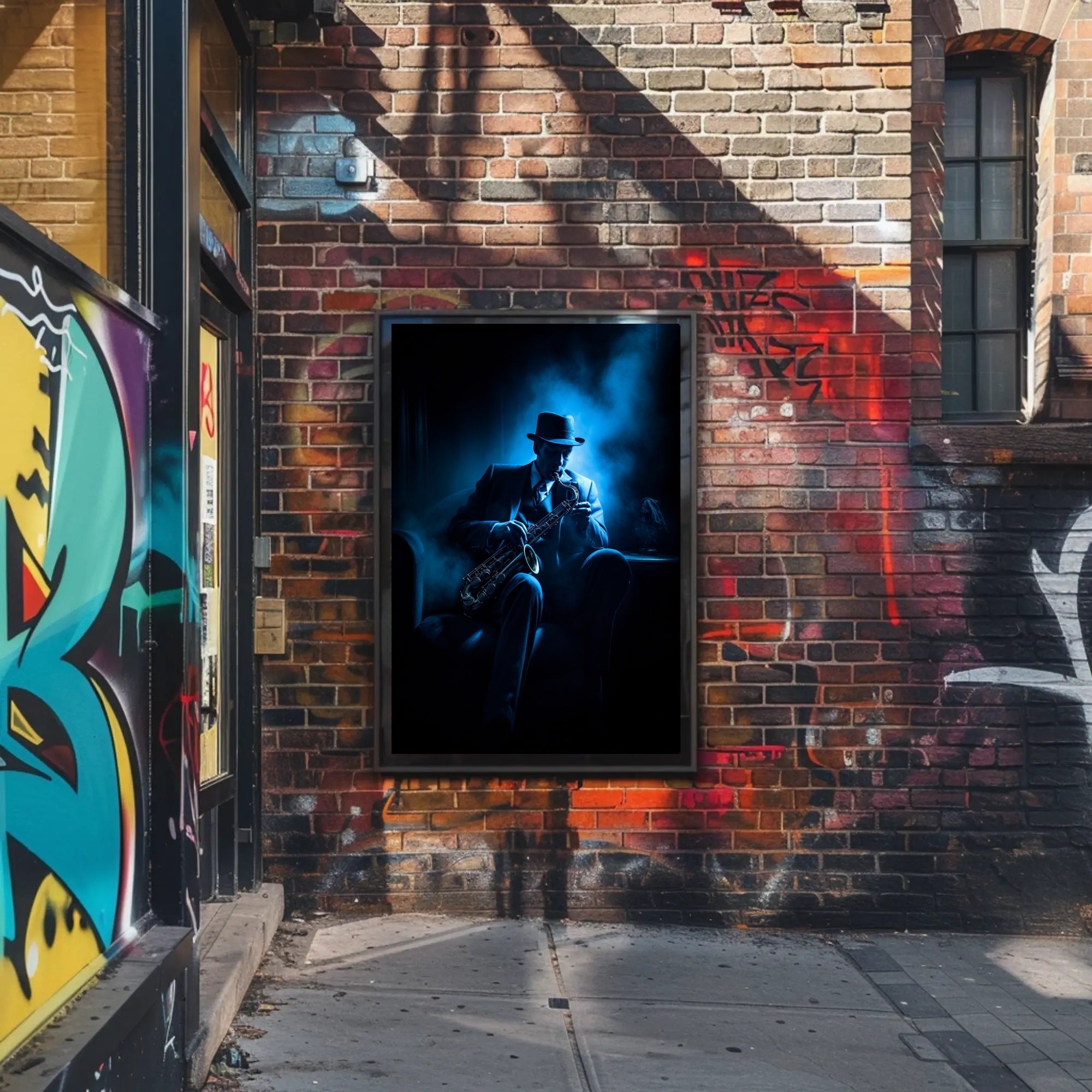 Saxophone in the Shadows Poster