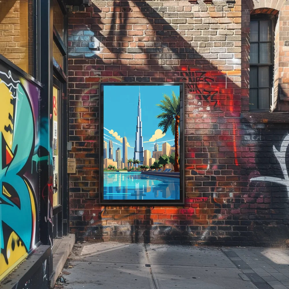 Dubai Skyline Luxury Poster: Modern Urban Oasis