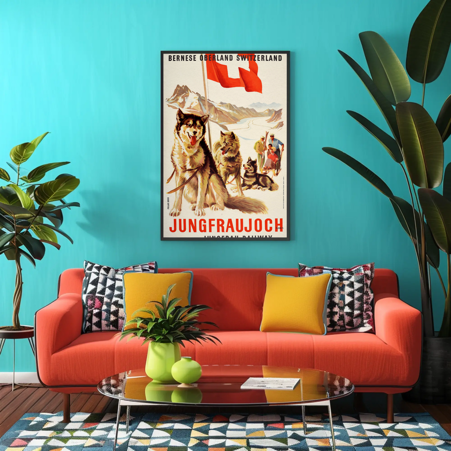 Jungfraujoch Jungfrau Railway Vintage Poster