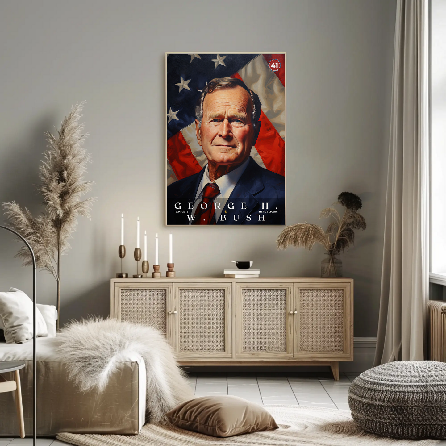 George Bush 41st President Of The United States Portrait