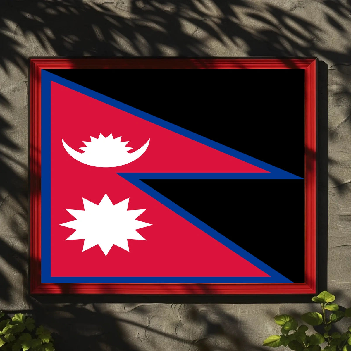 Nepal Flag Poster