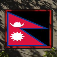 Nepal Flag Poster