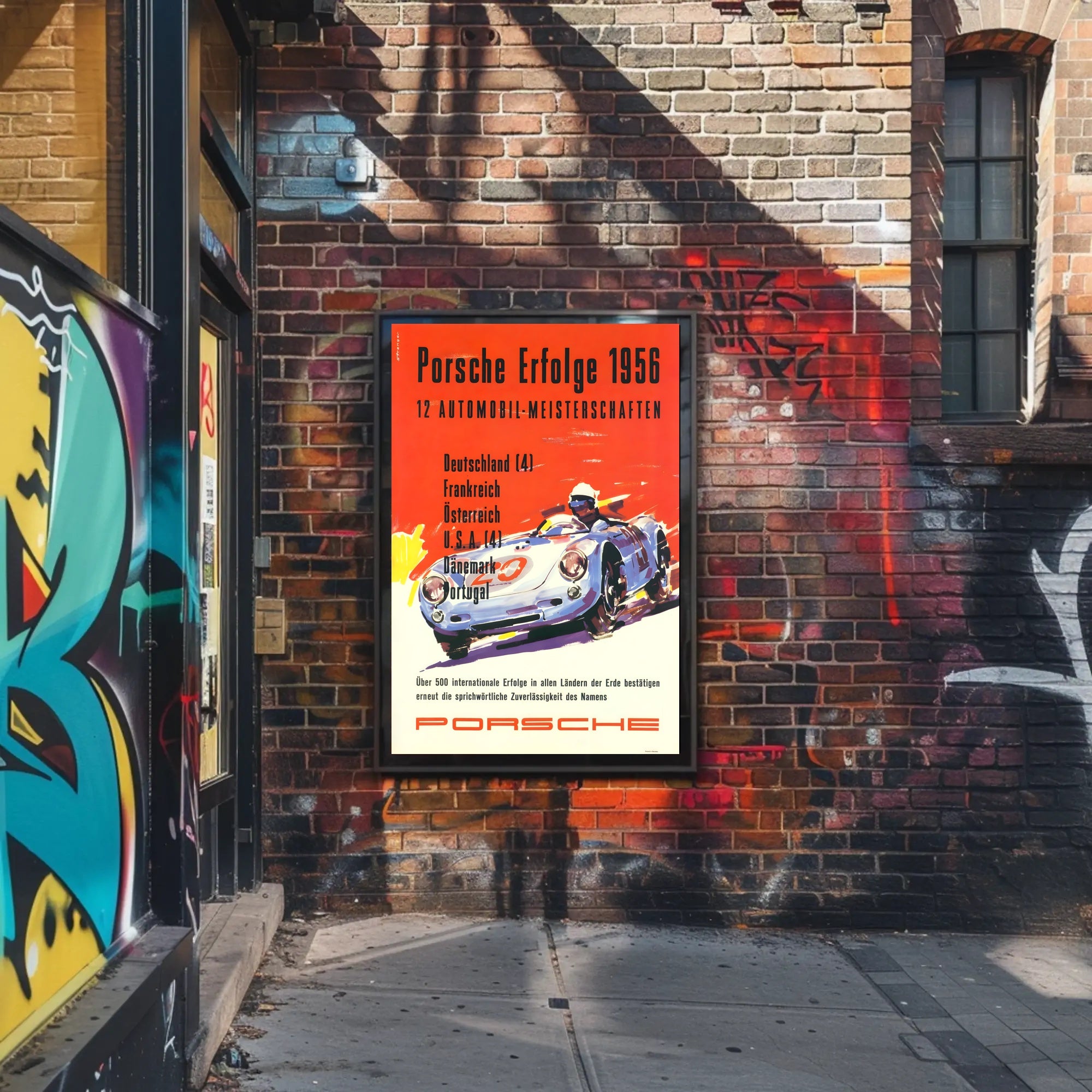 Porsche Racing Achievements 1956 Poster