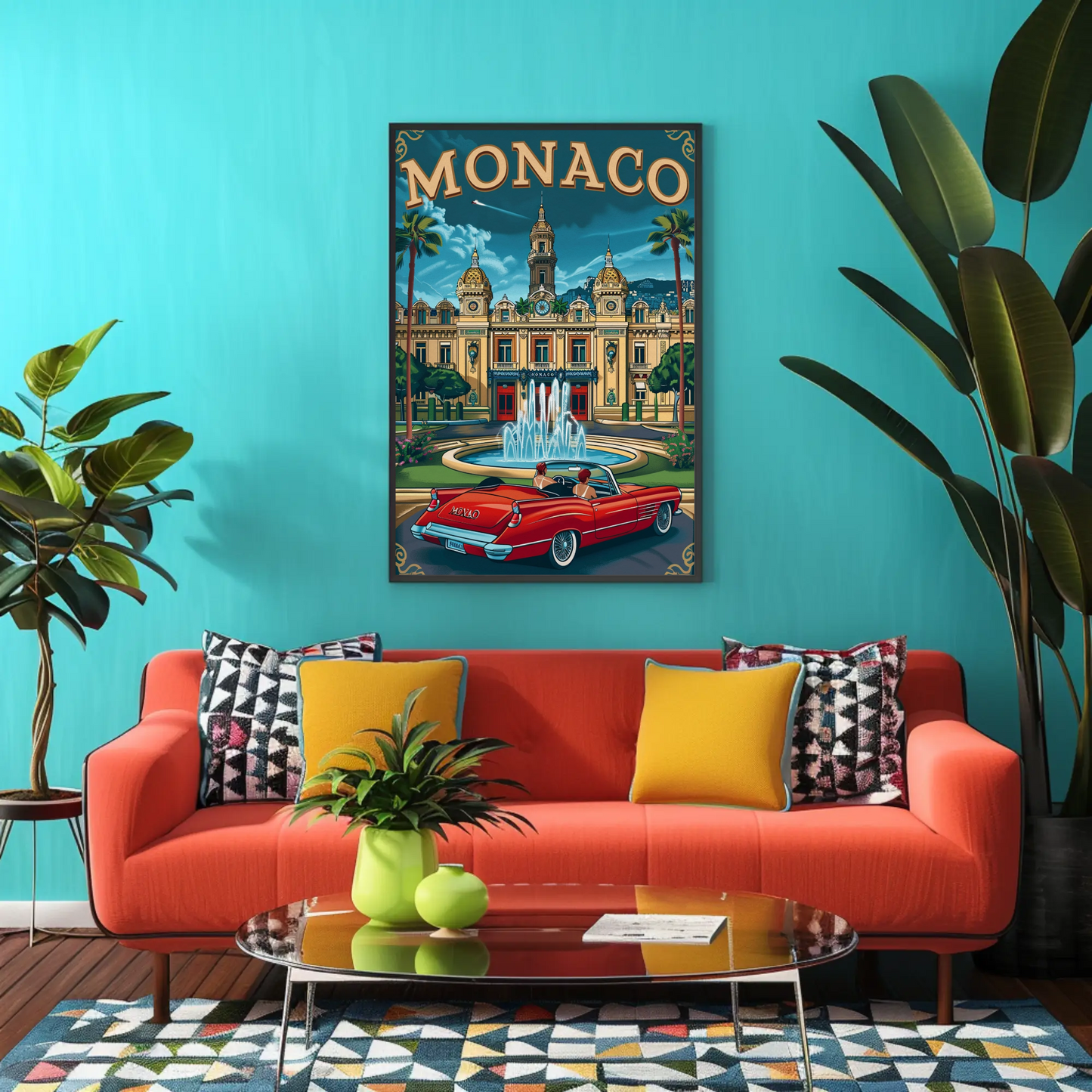 Elegant Monaco Vintage Poster