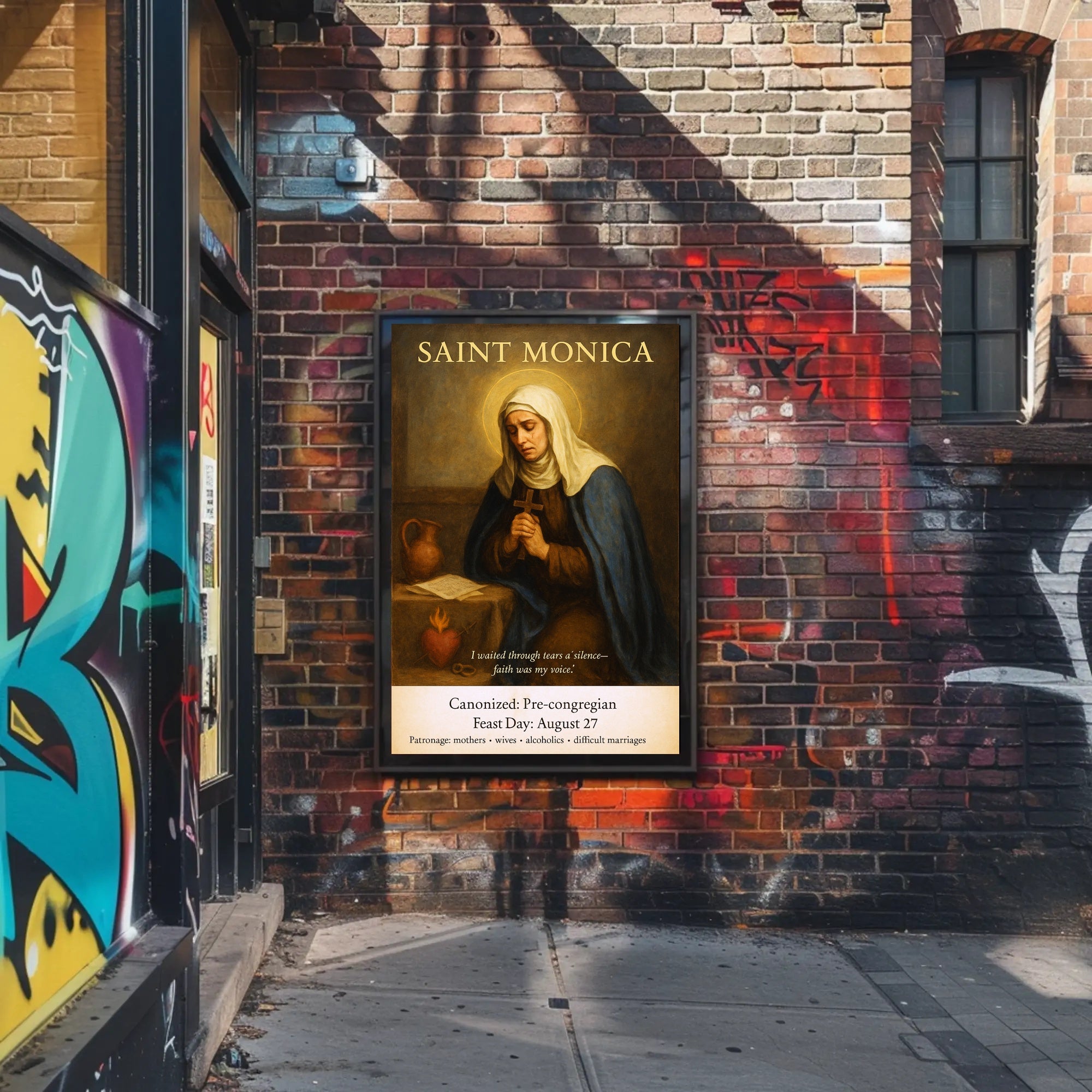 Saint Monica  Patron of Mothers and Wives Poster PosterGoat