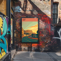 Rome Colosseum Urban Landscape Travel Poster