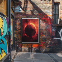 Celestial Red Planet Sci-Fi Art Poster PosterGoat