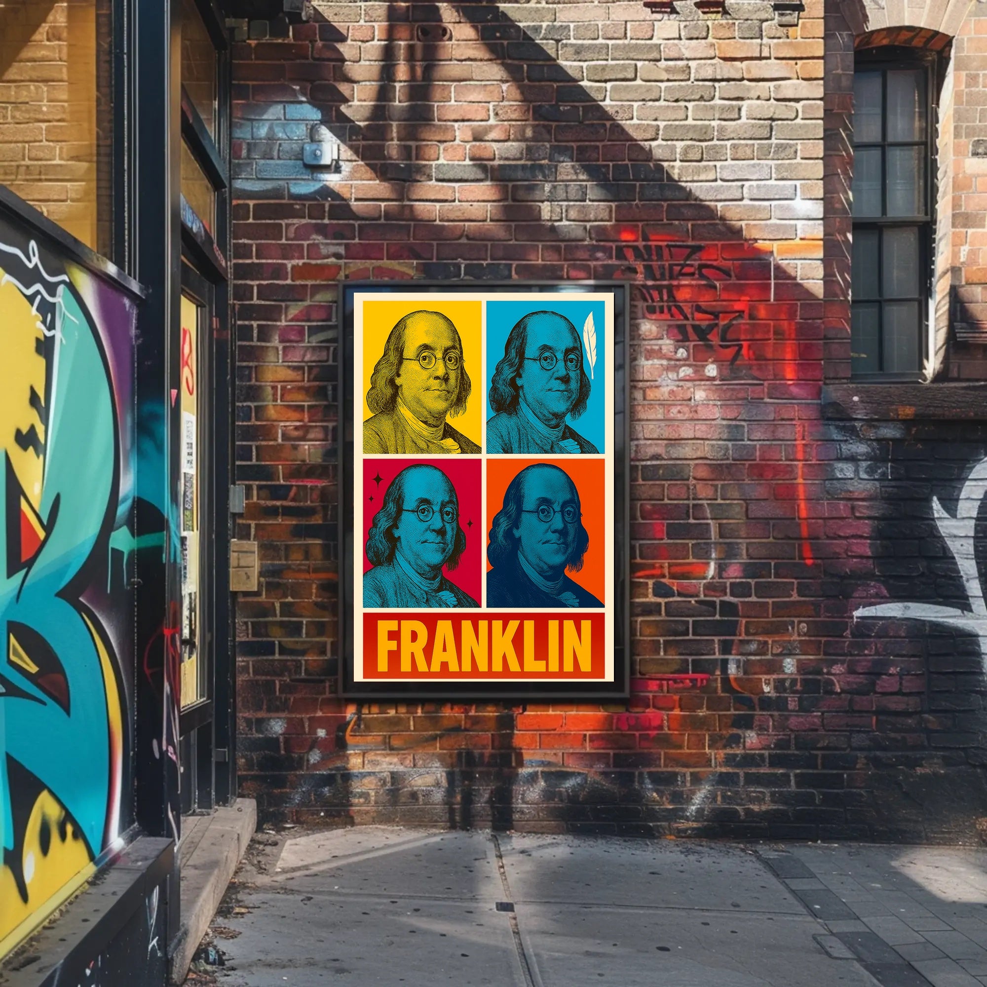Benjamin Franklin Pop Art Historical or Presidential Poster