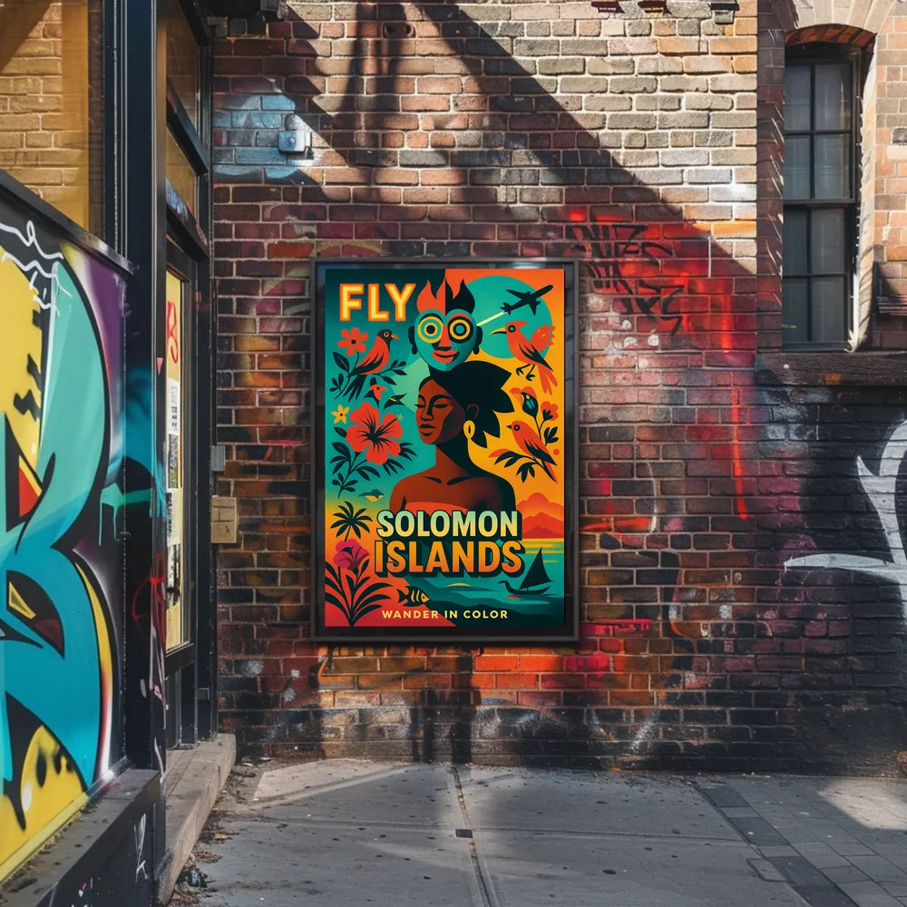 Vibrant Solomon Islands Adventure Travel Poster PosterGoat