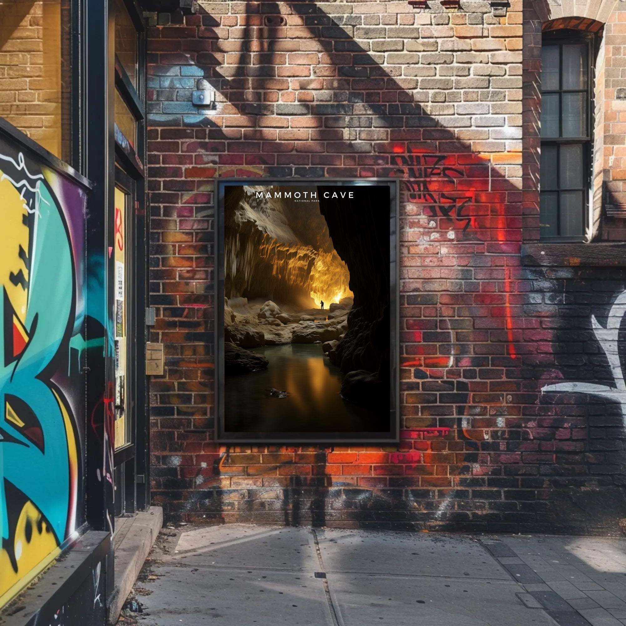 Mammoth Cave Travel Poster Vintage Cave Wall Art