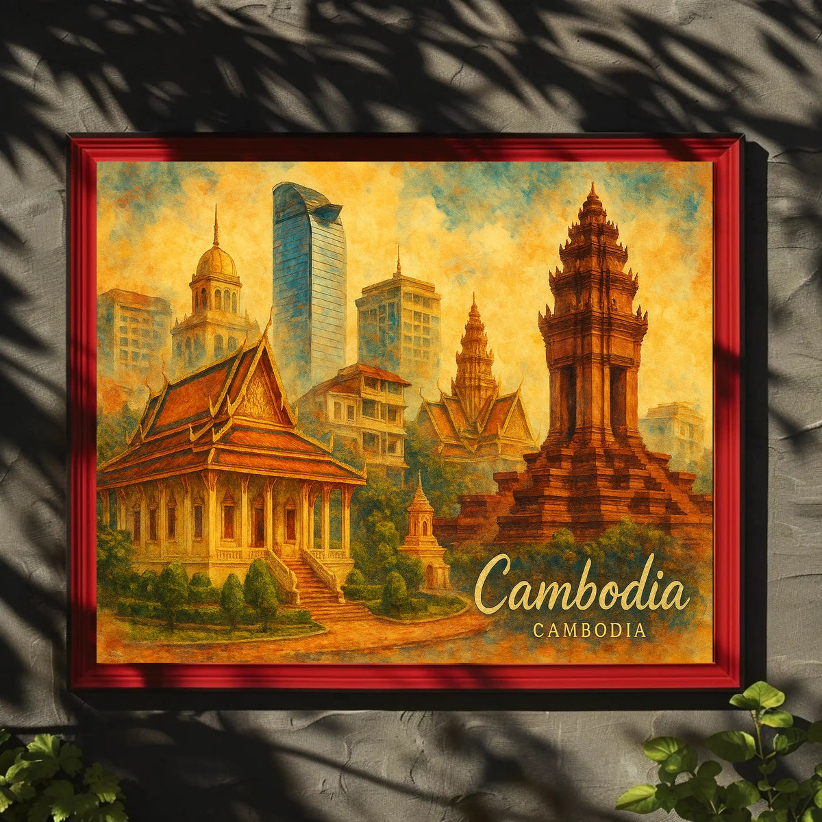 Cambodia A Cultural Collage Poster
