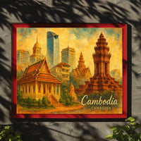 Cambodia A Cultural Collage Poster