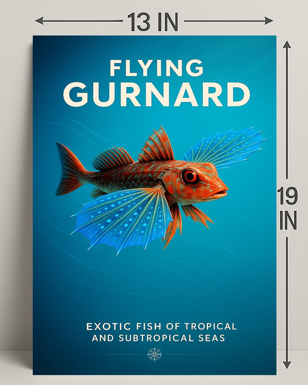 Flying Gurnard Exotic Sea Creature Poster PosterGoat