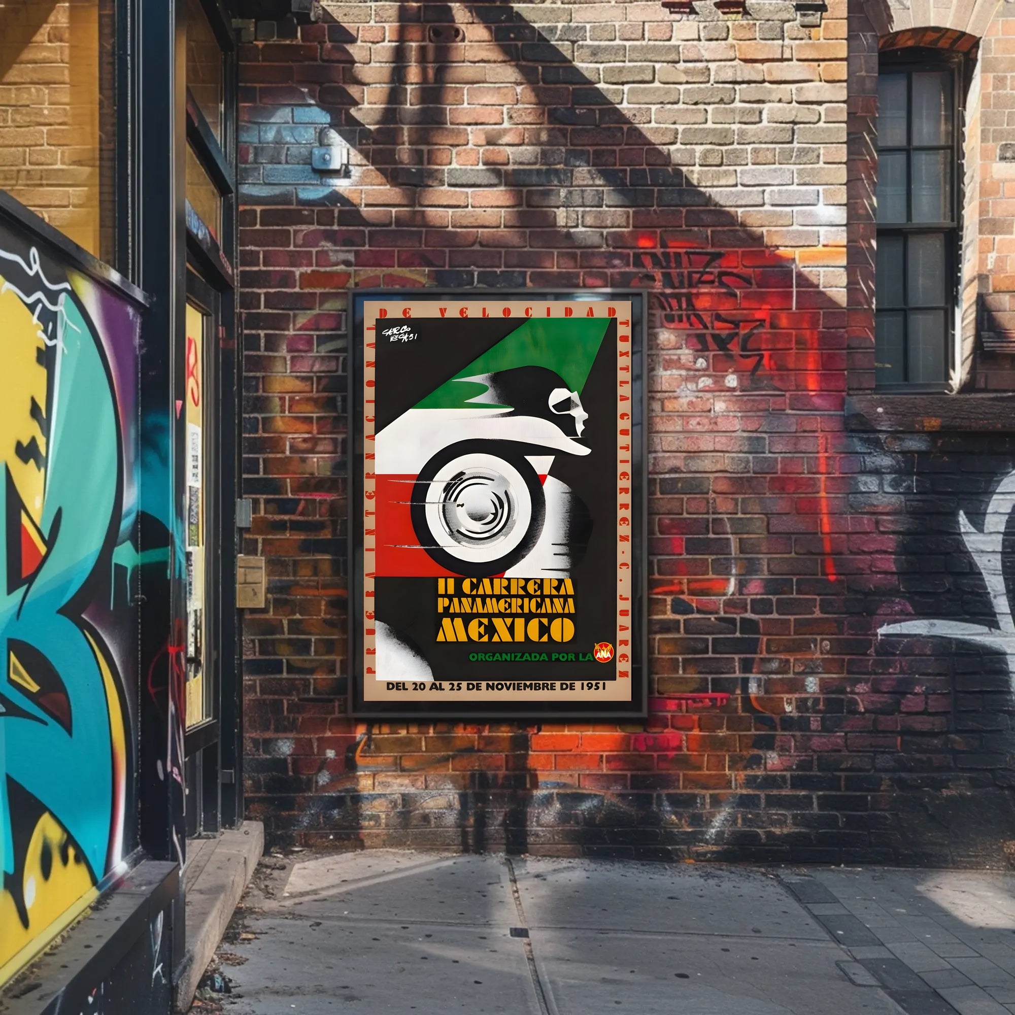 II Carrera Panamericana Mexico 1951 Poster