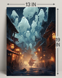 Ghostly Night In The Village Poster