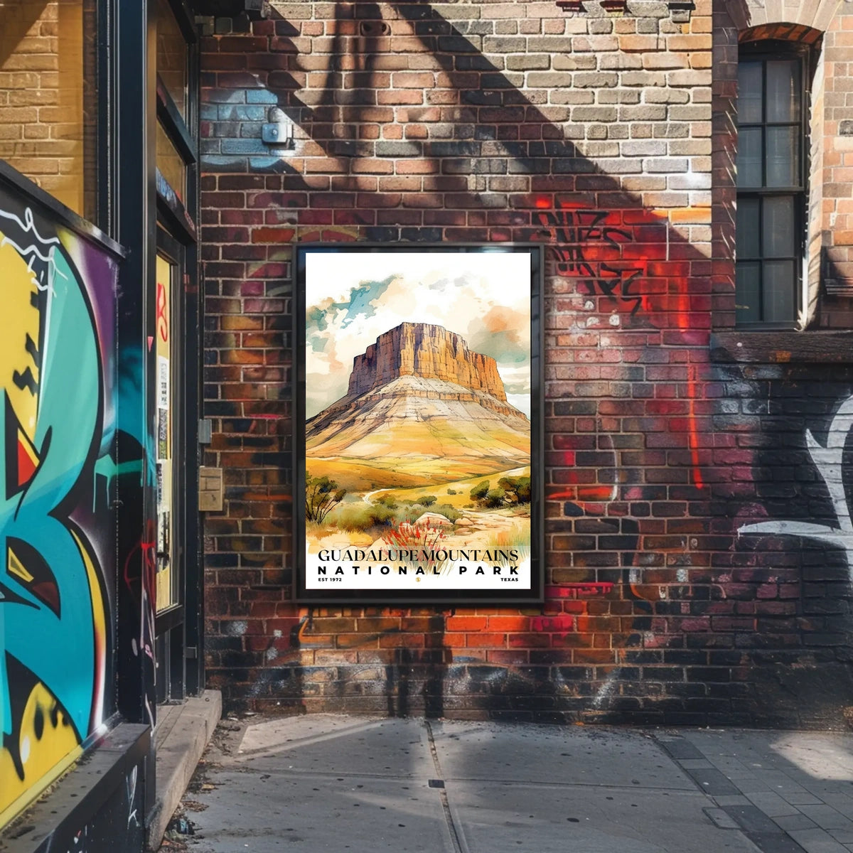 Guadalupe Mountains Watercolor Wall Art Poster