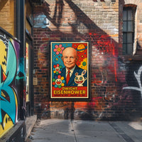Eisenhower Pop Art Poster: Playful Presidential Tribute