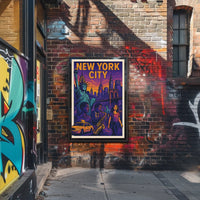 Vibrant New York City Poster For Home Decor With Jazz