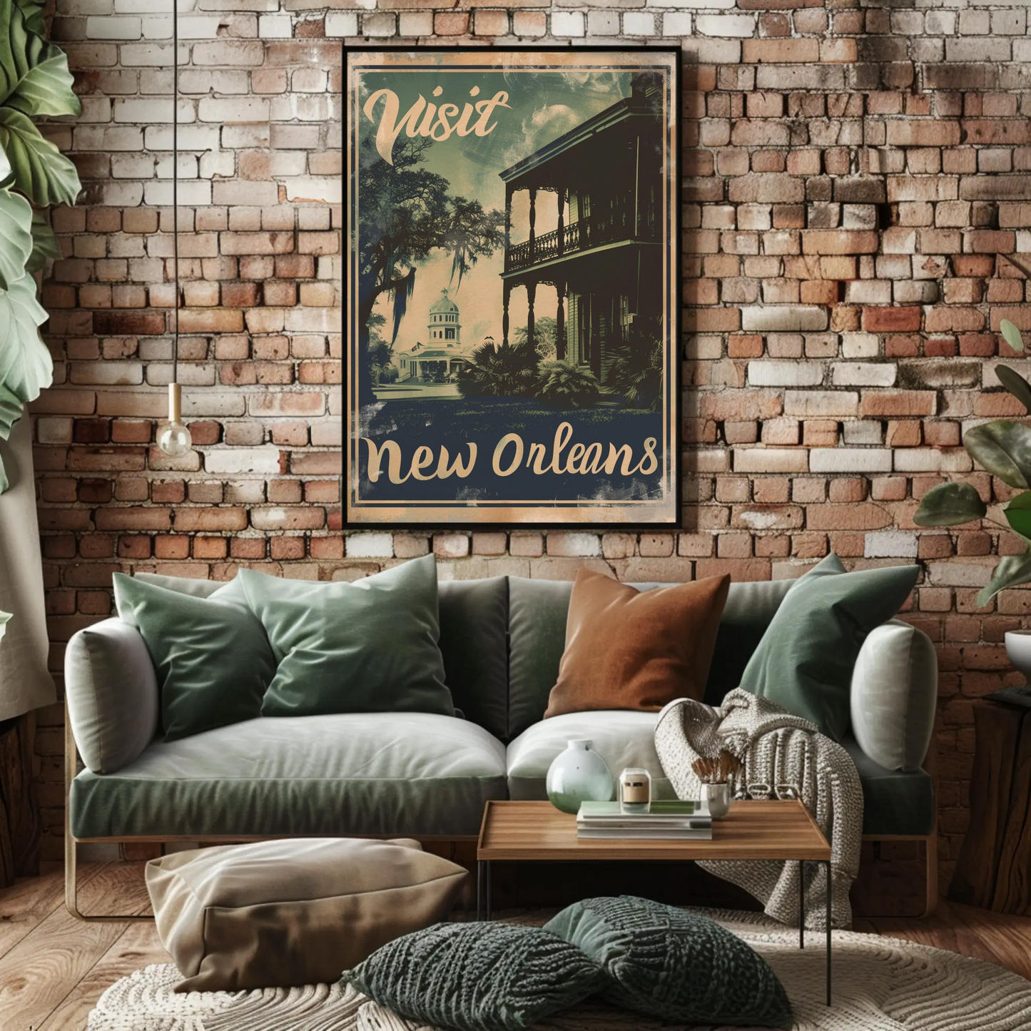 Visit Historic New Orleans Louisiana Travel Poster