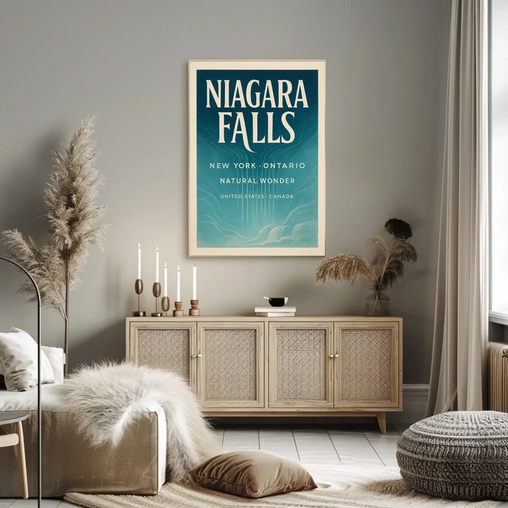 Niagara Falls Vintage Travel Art Poster PosterGoat