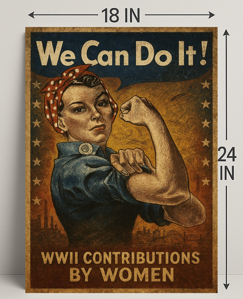 Empowering Women WWII Icon Propaganda Poster